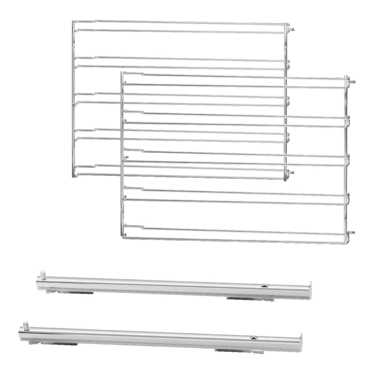 Partially extractable telescopic guidesb with side racks for SO Models