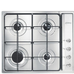 Classic Gas on Glass on Steel Hob